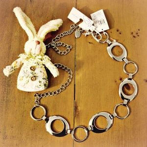 Silver Large Link Belt by Nine West